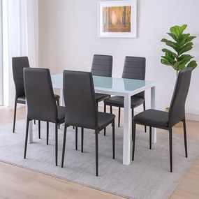 Liana 6+1 set de sufragerie negru