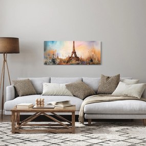 Tablou - Pictură a Turnului Eiffel (120x50 cm)