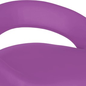 Scaun de bucatarie pivotant, violet, piele ecologica 1, Violet