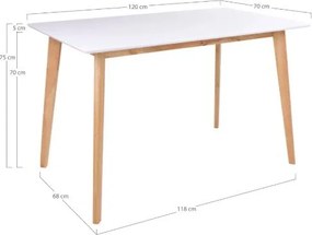 Masă de dining cu blat negru 70x120 cm Vojens – Bonami Essentials