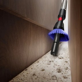 Aspirator vertical Dyson PencilVac Fluffycones 492689-01, 55 AW, 30 min, 80 ml, 140000 Hyperdymium™, design ultra-subțire, iluminare LED, negru