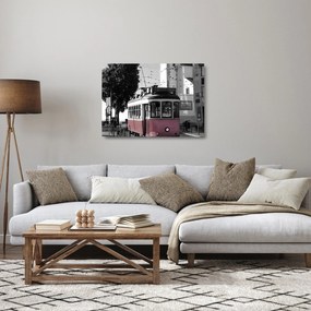Tablou pe sticlă - Tramvaiul (70x50 cm)