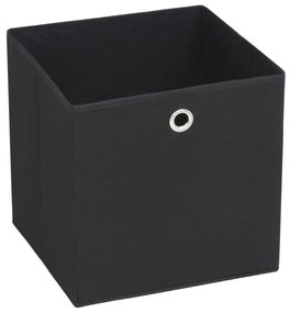 Cutii depozitare, 4 buc., negru, 28x28x28 cm, material netesut 4, Negru, 1, 1
