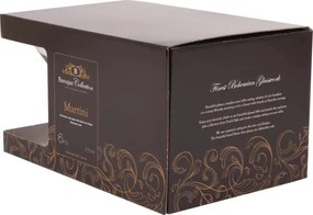 Pahar de martini din sticlă, transparent, cu model în spirală gravat, 210 ml, 18 x 11 cm, „Joséphine”