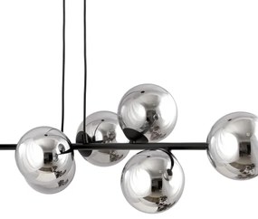 Lustră pe cablu ROSSI 6xE14/10W/230V negru/gri