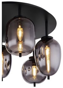 Lustră aplicată BLACKY 6xE14/40W/230V neagră Globo 15345-6D