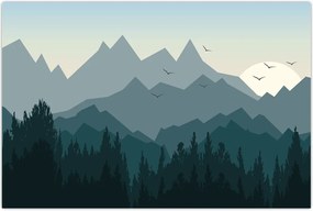 Tablou - Munții cu privirea graficeanului (90x60 cm)