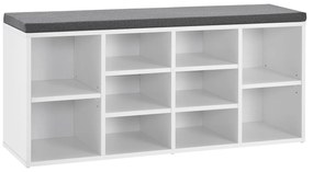 Suport pantofi cu captuseala 104 x 30 x 48 cm alb