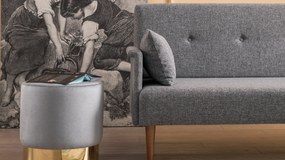 Canapea extensibilă cu 3 locuri Navan Sofa Bed-Grey Gri