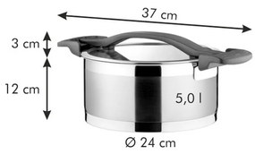 Tescoma Caserolă cu capac ULTIMA, 24 cm, diam. 24 cm