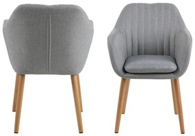 Scaun dining Actona Emilia, gri deschis