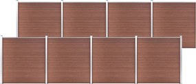 vidaXL Gard de grădină, maro, 1391 x 186 cm, WPC