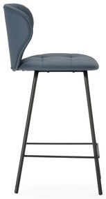 Scaune de bar gri-închis 2 buc. (înălțime șezut 67 cm) Maura – Marckeric