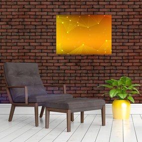 Tabloul abstract galben (70x50 cm)