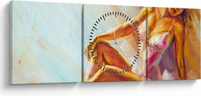 Tablou - Dansatori (cu ceas) (90x30 cm)