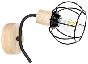 Spot-Light 8224174 - Aplică de perete VIVIANE 1xE27/60W/230V stejar