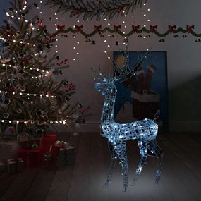 Decoratiune de Craciun ren 140 LED-uri alb rece 120 cm acril 1, Alb rece, 70 x 41 x 120 cm