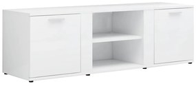 801167 vidaXL Comodă TV, alb extralucios, 120 x 34 x 37 cm, PAL