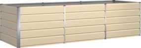 vidaXL Jardinieră Creme 290 x 100 x 75 cm Oțel Galvanizat