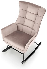Fotoliu tip balansoar Bazalto velvet bej H92 cm