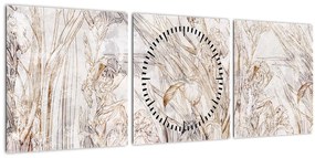 Tablou - Iris (cu ceas) (90x30 cm)