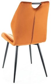Scaun de bucaterie Arco Velvet, portocaliu/negru
