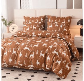 Lenjerie de pat din microfibra WHITE DEER maro Dimensiune lenjerie de pat: 70 x 90 cm | 140 x 220 cm