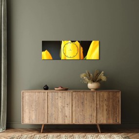 Tablou cu lalele (cu ceas) (90x30 cm)