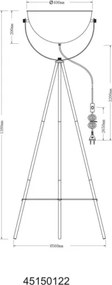 Globo 45150122 - Lampadar TIMO 1xE27/40W/230V