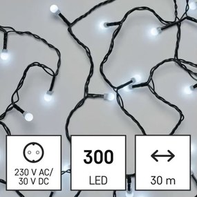 Instalație LED de Crăciun de exterior 300xLED/35m IP44 alb rece