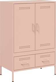 vidaXL Dulap înalt, roz, 68x39x101,5 cm, oțel