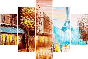 Tablou - Vremea ploioasă și Turnul Eiffel (150x105 cm)