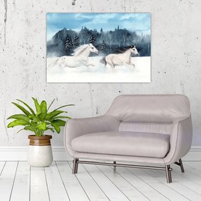 Tablou cu caii pictați (90x60 cm)