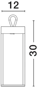 Lampa decorativa de exterior LED portabila LUCIA negru