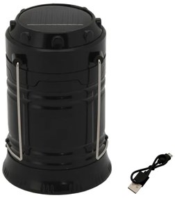 Lampă LED solară portabilă LED/1200mAh neagră