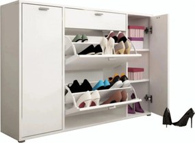Pantofar ANABELA, alb, PAL melaminat, 120x28x85 cm