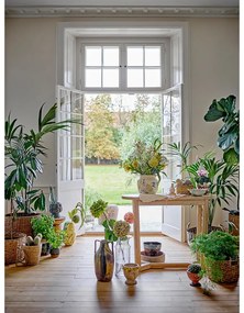 Masă consolă în culoare naturală din lemn de arbore de cauciuc 35x100 cm Serrone – Bloomingville