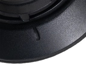 Spot modern îngropat negru GU10 rotund fără rama - Oneon