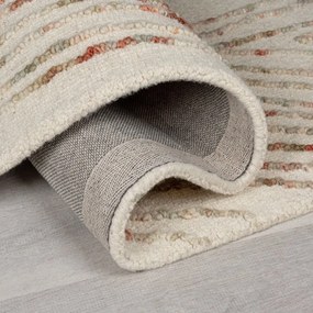 Covor portocaliu/crem din lână 160x230 cm Abstract Swirl – Flair Rugs
