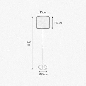 Lampadar din alama cu abajur albastru Sofis