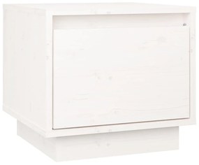 813397 vidaXL Noptieră, alb, 35x34x32 cm, lemn masiv de pin