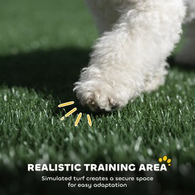 PawHut Toaletă pentru câini cu tavă detașabilă, 75 x 51 x 36,5 cm | Aosom Romania