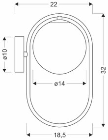 Aplică CORDEL 1xG9/28W/230V negru/negru fumuriu