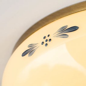 Orion - Plafonieră LANDHAUS, 3xE27/60W/230V, Ø 35 cm, bronz/bej/albastru
