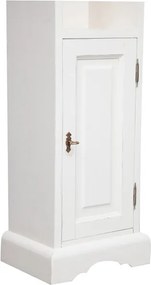 Biblioteca mica, L40 30 H196 cm, alb antichizat, lemn masiv