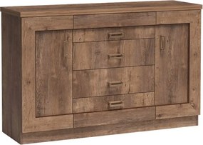 Comoda TEDY TYP T6, stejar lefkas, PAL melaminat, 140x44x90 cm