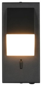 Aplică de perete negru-mat LED Raglan – Trio