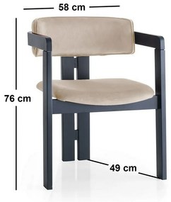 Scaun de sufragerie CO Beige and Black
