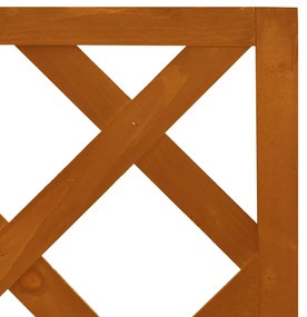 Jardiniera de colt cu spalier portocaliu 40x40x150 cm lemn brad 1, Portocaliu, 1