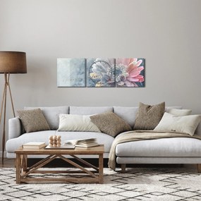 Tablou - Floare de iarnă (cu ceas) (90x30 cm)
